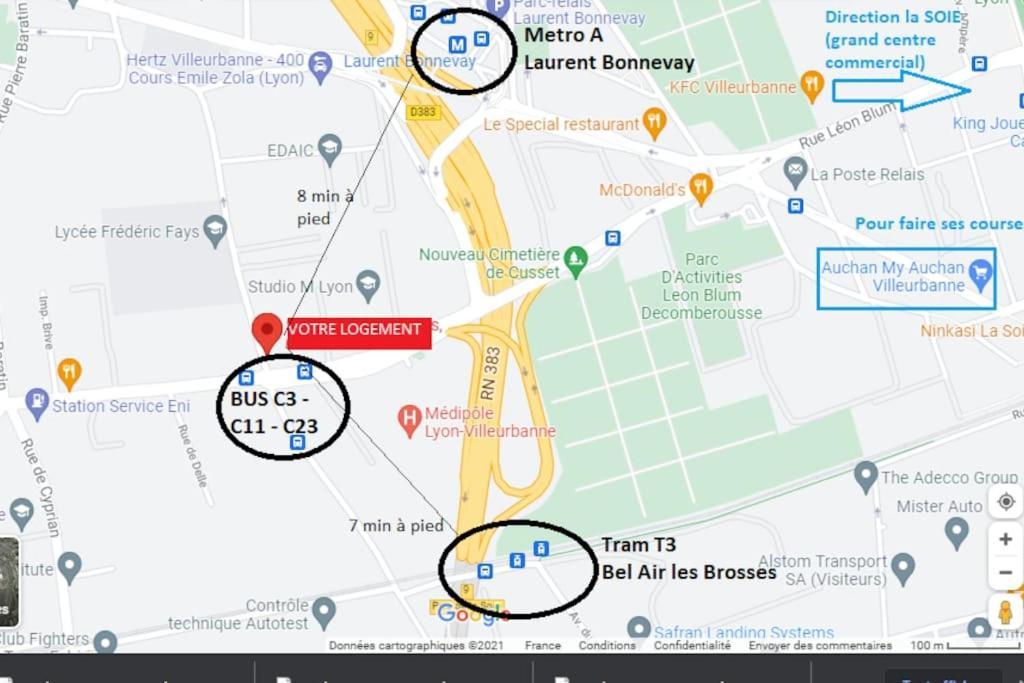 Appartement Renove Pour 6 Avec Parking Villeurbanne Ngoại thất bức ảnh